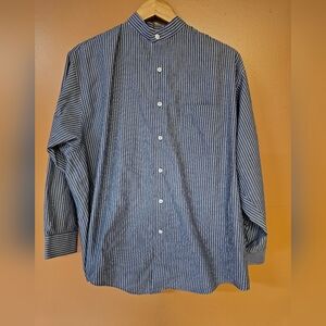 Men's Blue Striped Shirt
